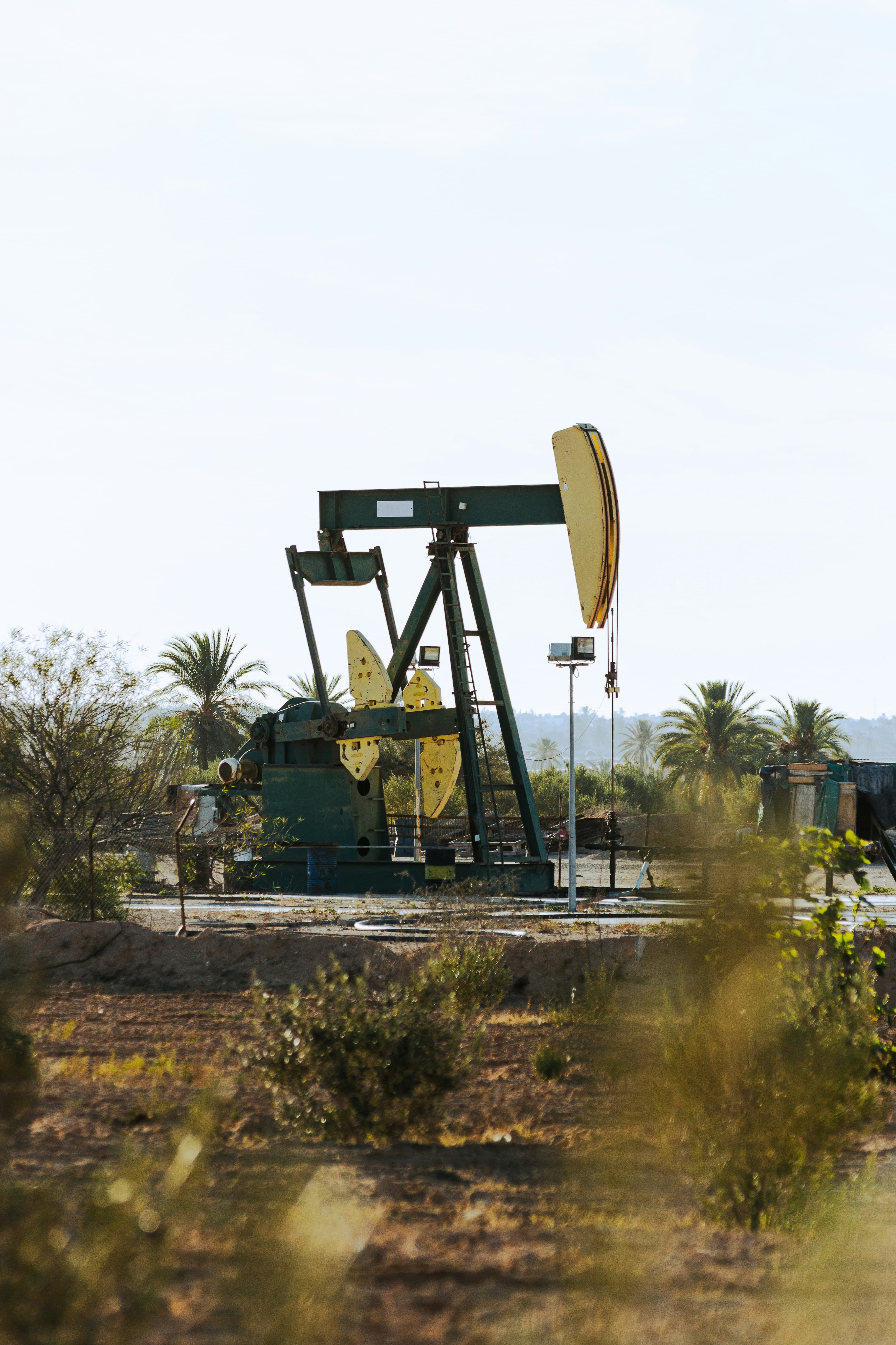Oil drilling operations representing international trade